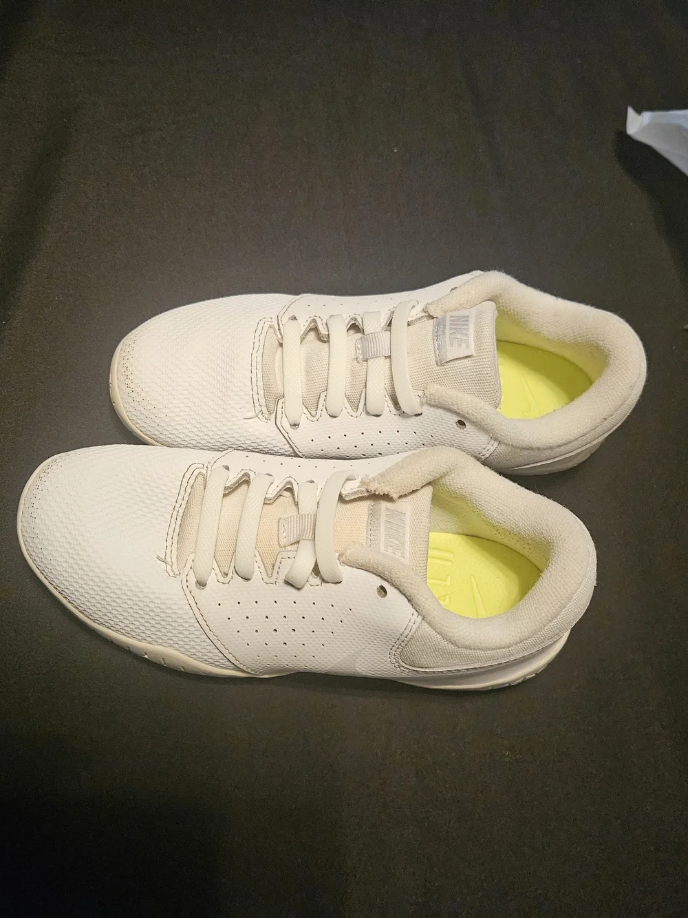 Nike Girl's White Lightweight Cheer Sneakers